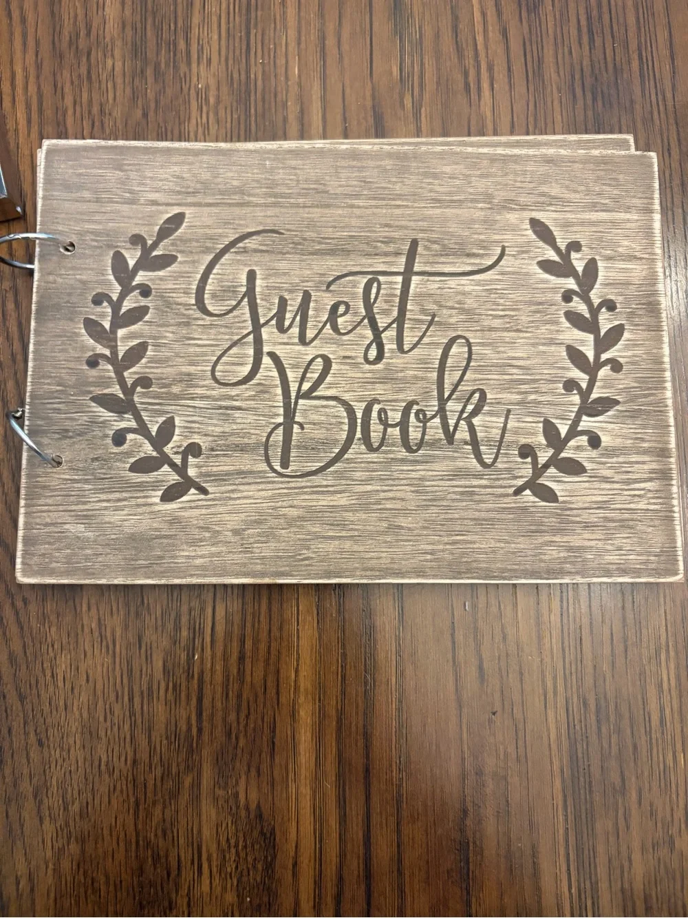 Guest Book Wooden  wedding or event Brown Rustic guest  Book.